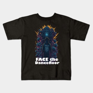 Techno T-Shirt - Face the Dancefloor - Catsondrugs.com - Techno, rave, edm, festival, techno, trippy, music, 90s rave, psychedelic, party, trance, rave music, rave krispies, rave flyer T-Shirt T-Shirt Kids T-Shirt